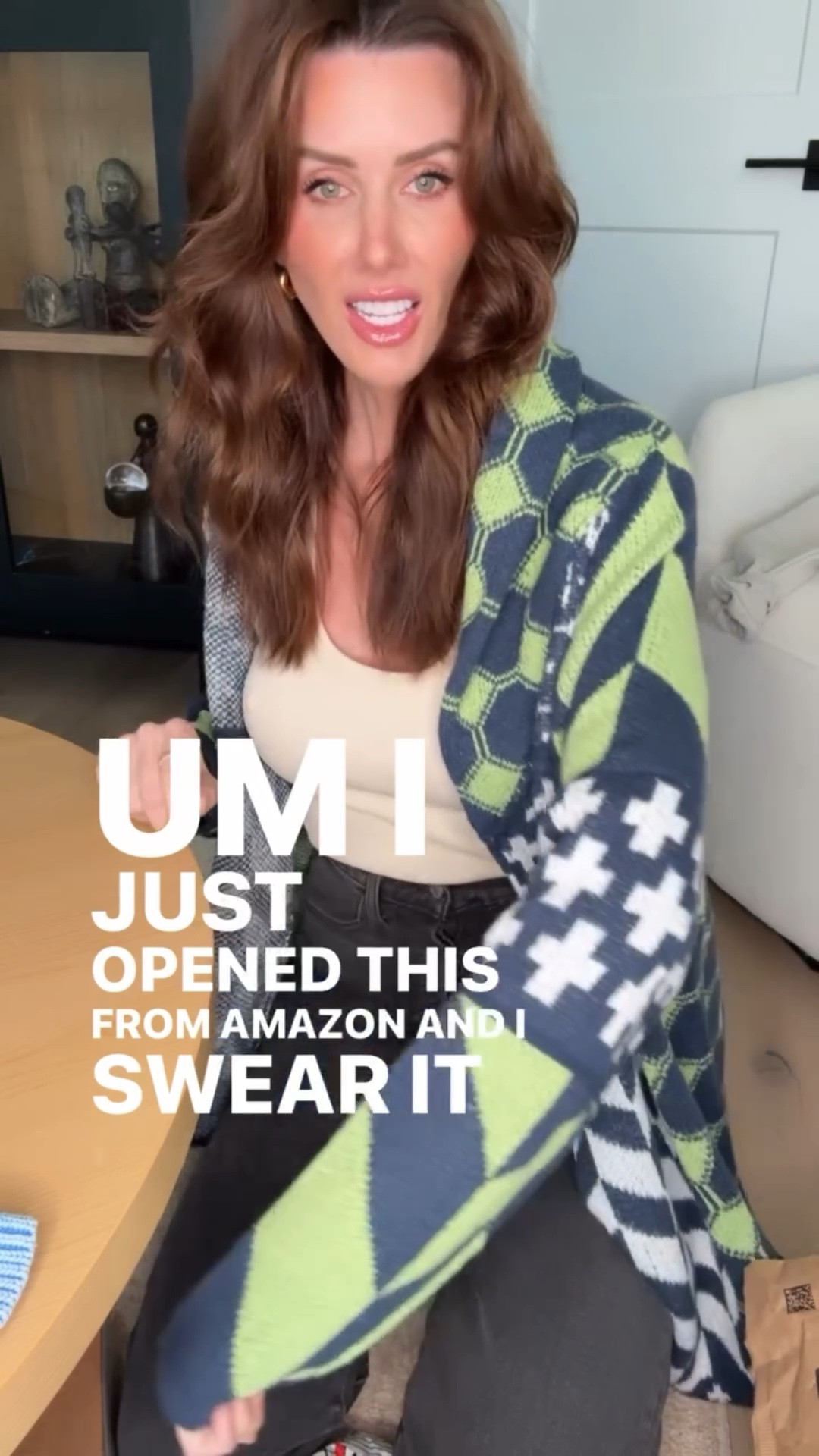 anthro look alike // amazon cardigan 