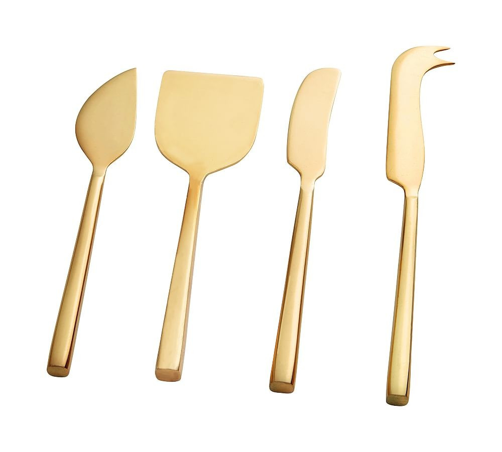 Luna Cheese Knives Set - Gold | Pottery Barn (US)