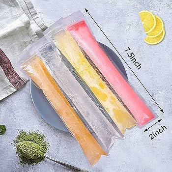 FEBSNOW 160 Disposable Ice Popsicle Mold Bags BPA Free Freezer Tubes With Zip Seals For Healthy S... | Amazon (US)