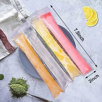 FEBSNOW 160 Disposable Ice Popsicle Mold Bags BPA Free Freezer Tubes With Zip Seals For Healthy S... | Amazon (US)