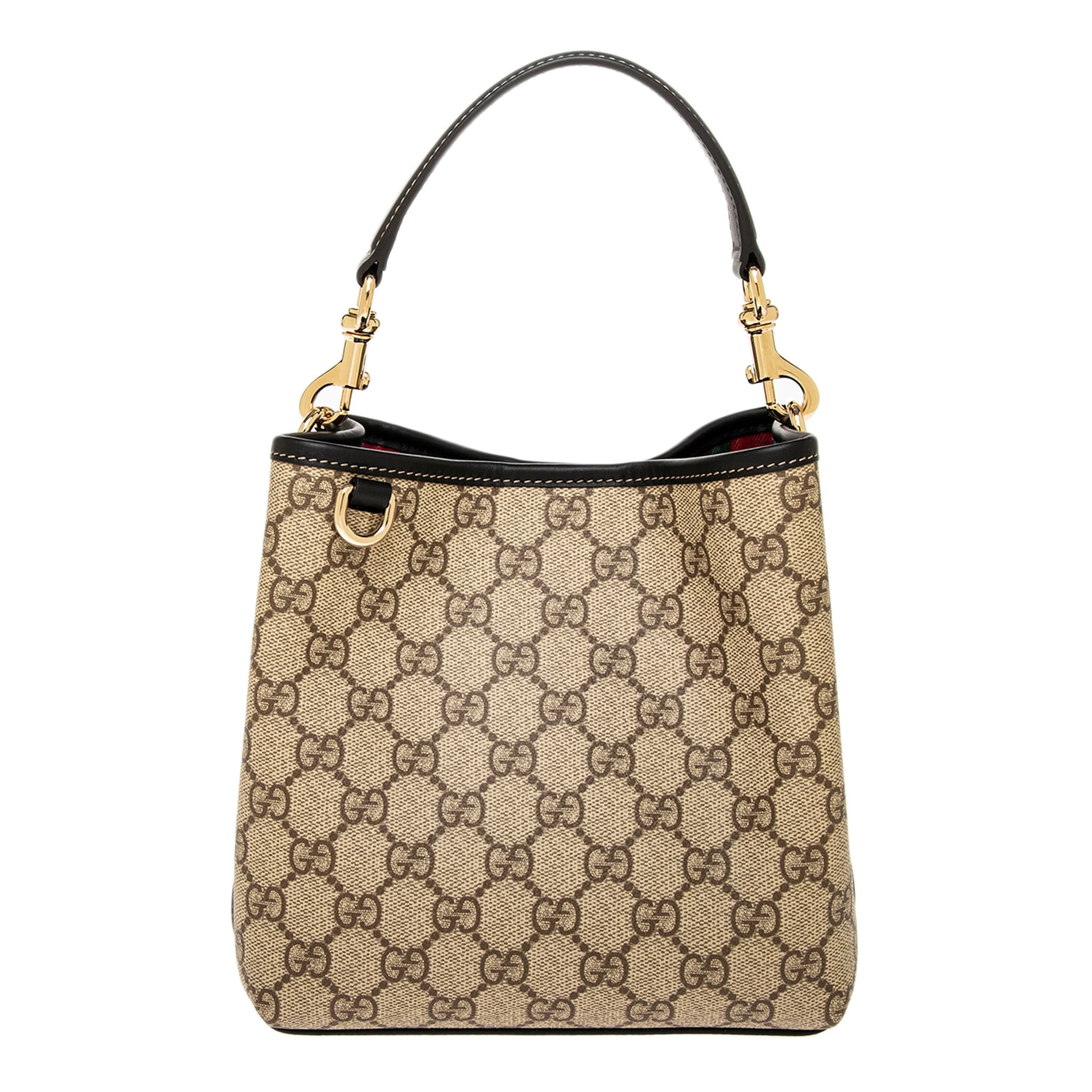 Gucci GG Emblem Small Bucket Bag - Beige, Dark Brown, Black | Overstock