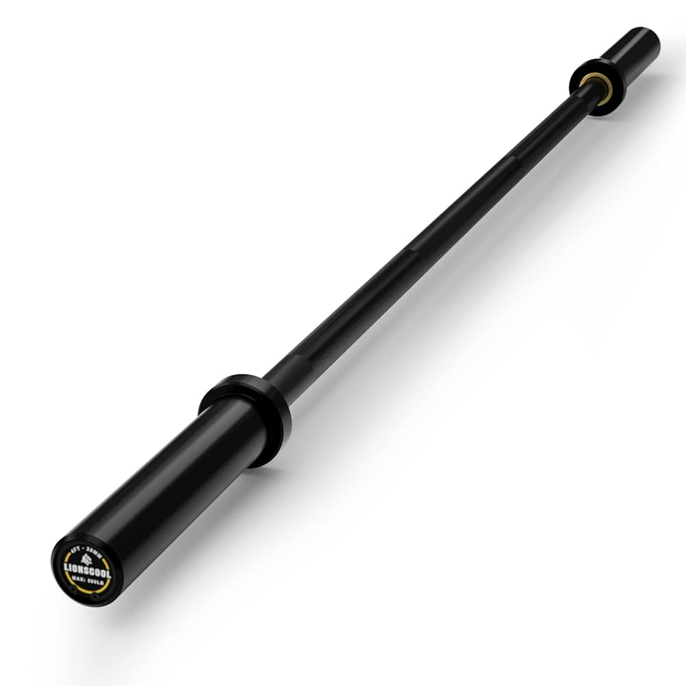 LIONSCOOL Premium 4ft/4.9ft/6ft Barbell for Strength Training and Olympic Weightlifting, 2 Inch B... | Amazon (US)