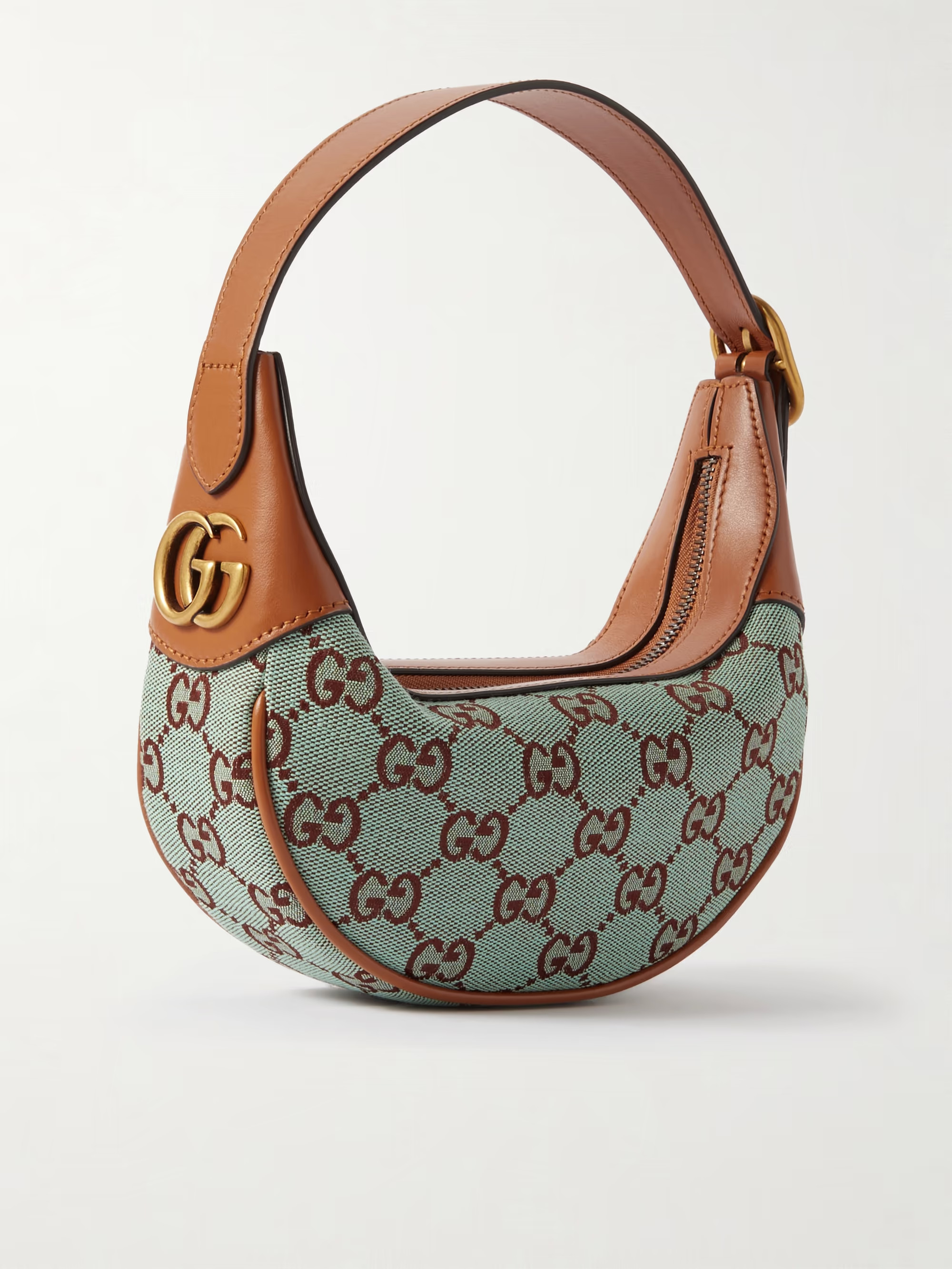 Ophidia mini leather-trimmed printed canvas-jacquard shoulder bag | NET-A-PORTER (US)