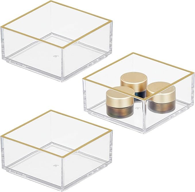 mDesign Plastic Beauty Organizer Bin for Bathroom Drawers, Vanity, or Countertops, Storage for Ma... | Amazon (US)