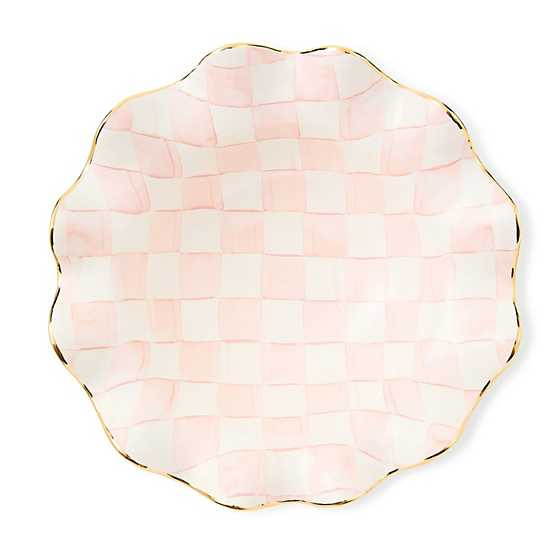Rosy Check Medium Ceramic Fluted Serving Bowl | MacKenzie-Childs