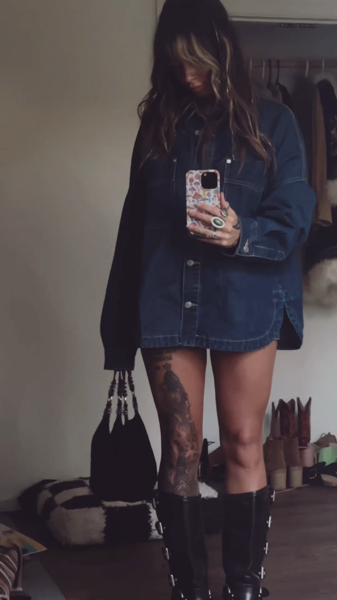 I love a big top/no pants look💙 

Jacket - XXL
Skirt - 2
Boots are wide calf friendly !

#style #styleinspo #ootd #outfitinspo 

#LTKSaleAlert #LTKFindsUnder100 #LTKootd