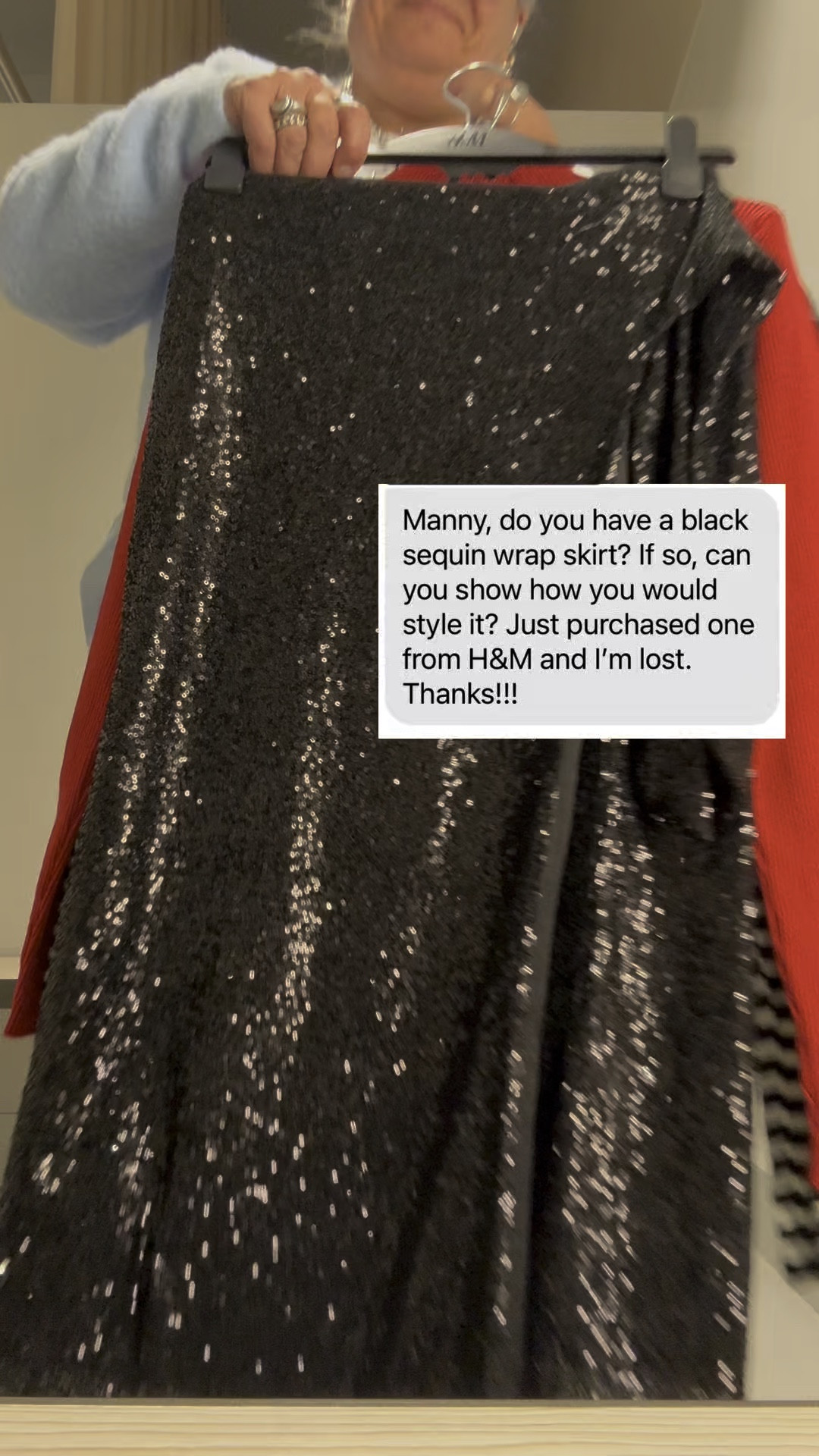 H&M sequins skirt style ideas 

#LTKstyletip #LTKplussize #LTKover50style