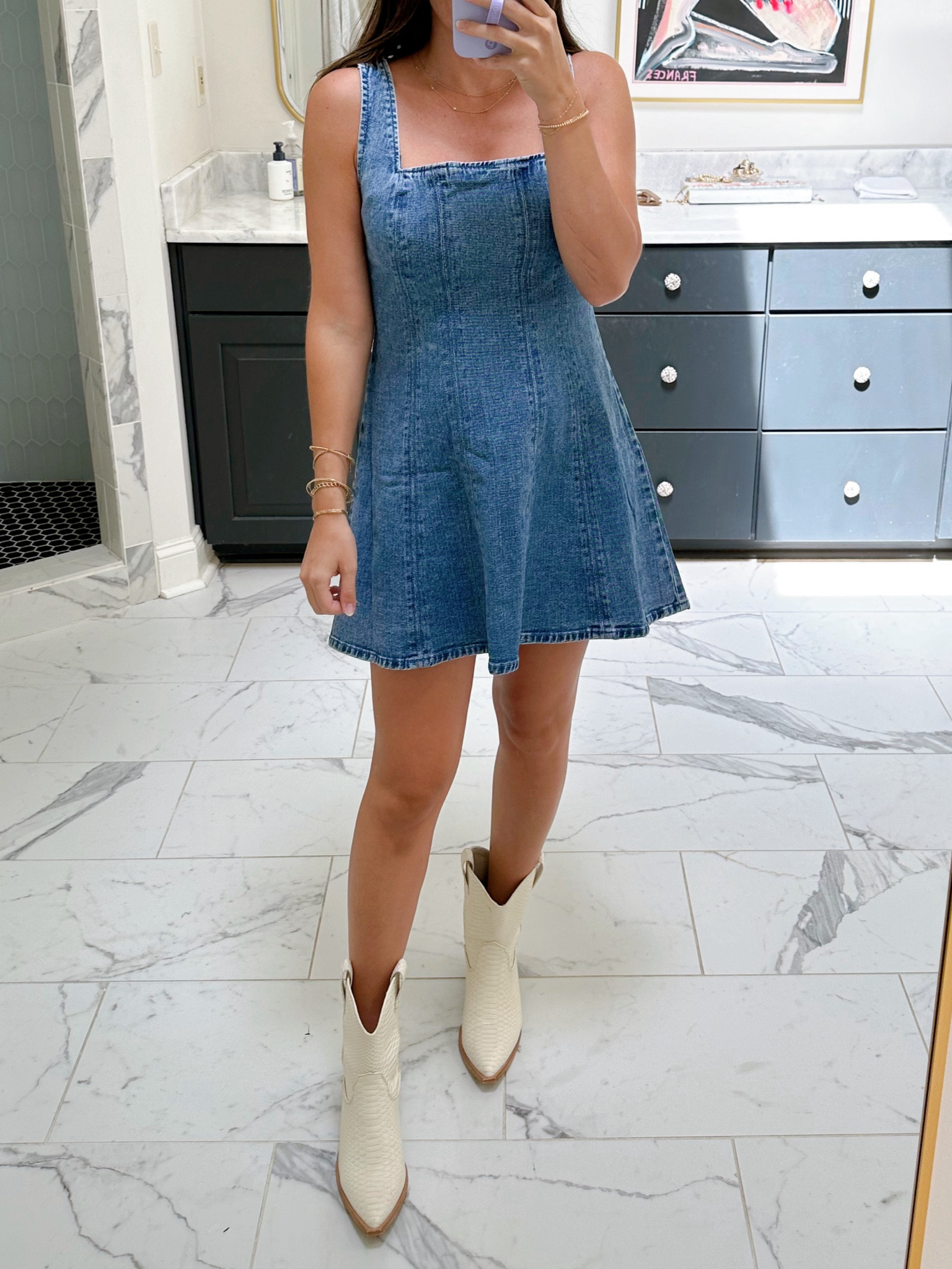 Absolutely love this dress for football season and it’s on major sale today! Use code DENIM15 to make this $65! I’m in a small petite 🩵

#LTKxAF #LTKSaleAlert #LTKFindsUnder100