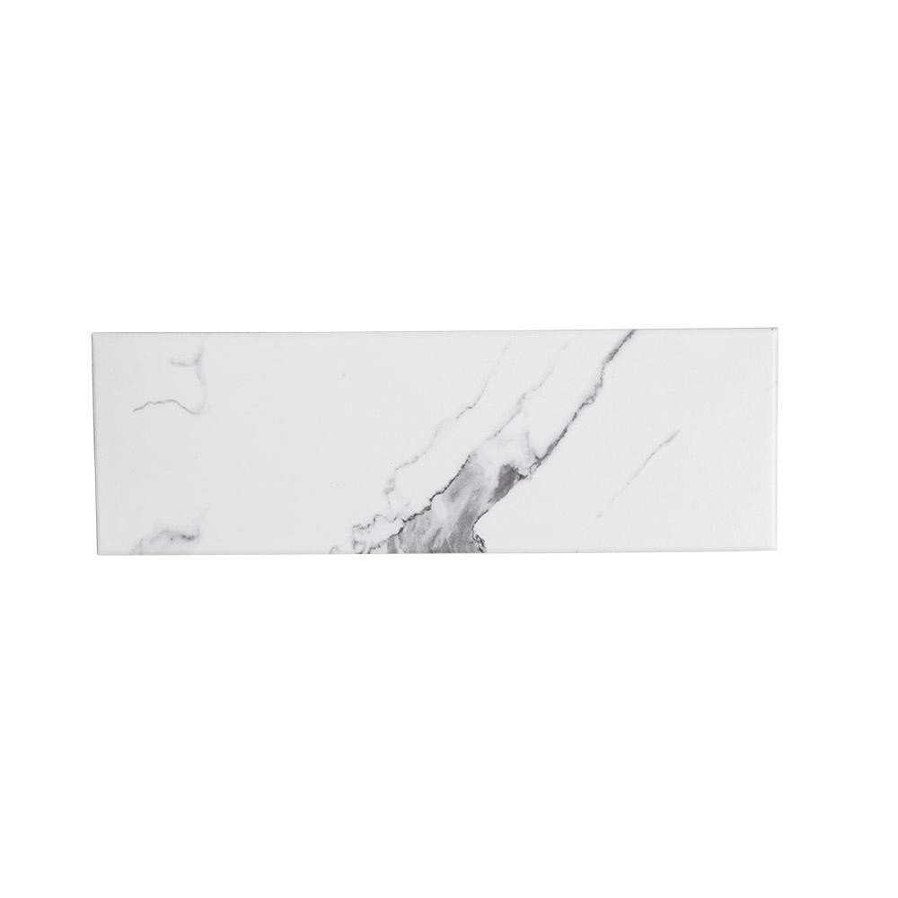 Spring Park White 4 in. x 12 in. Matte Porcelain Wall and Floor Tile (13.56 sq. ft./Case) | The Home Depot