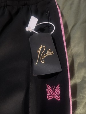 Needles Japan Unisex Track Pants Pink and Black Mint Condition Size Small | eBay US