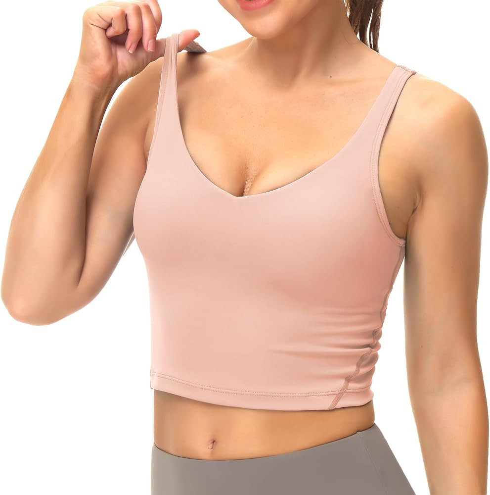 Dragon Fit Sports Bra for Women Longline Padded Yoga Bra Medium Impact Crop Tank Tops for Workout... | Amazon (CA)