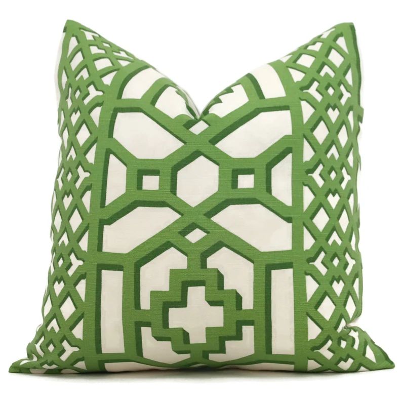 Schumacher Zanzibar Trellis in GreenDecorative Pillow Cover, 20x20 22x22 Eurosham, Lumbar pillow ... | Etsy (US)