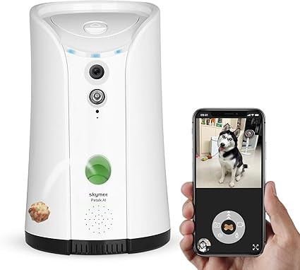 SKYMEE Dog Camera Treat Dispenser, WiFi Remote Pet Camera with Two-Way Audio and Night Vision, Co... | Amazon (US)