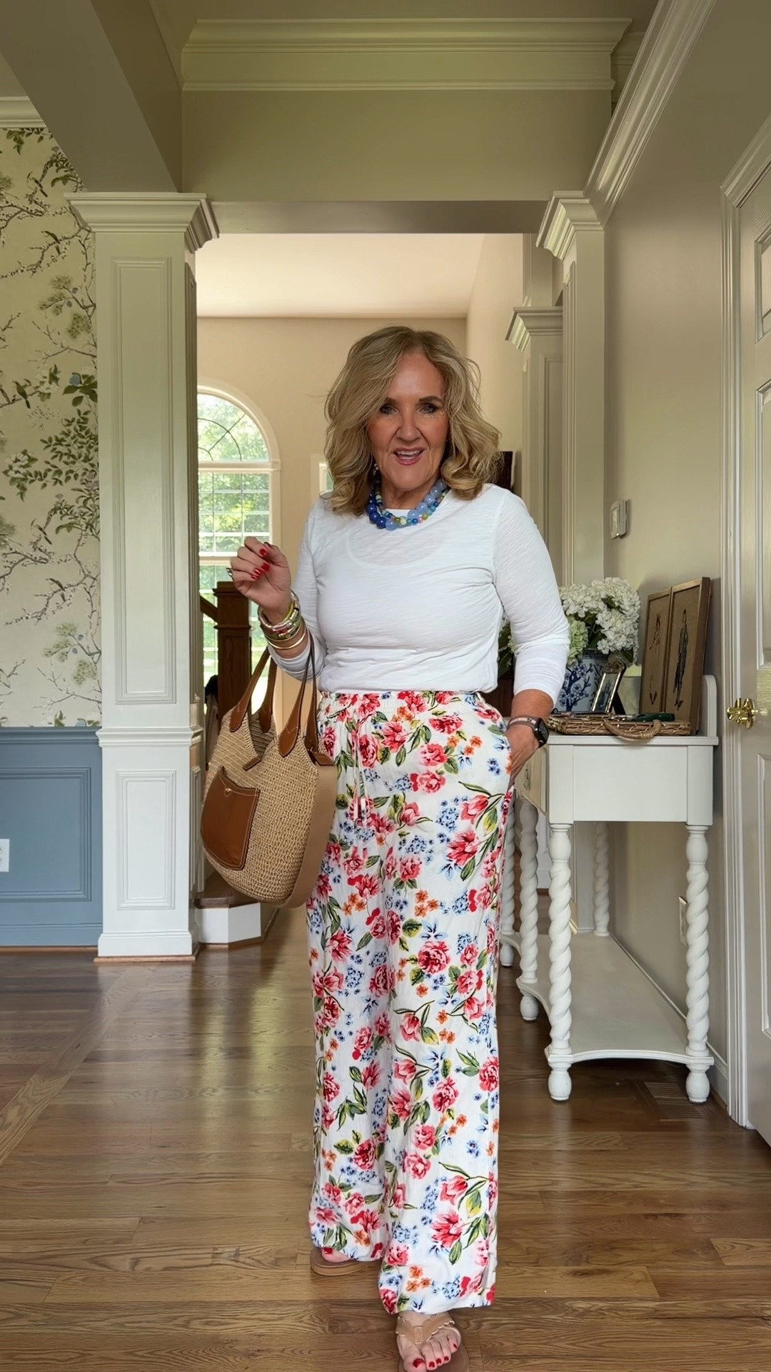 These floral pants make such a statement, but they're incredibly easy to style! I love how the bright floral print does all the work!

💡 LTK MADE EASY
❤️ Heart = Support my posts!
📌 Save = Get sale & restock alerts
📋 Lists = Keep favorites organized
📲 Share = Send lists and products to a friend. Hello, Christmas List! 💬
💬 Comment = Ask me anything about sizing or fit. :-)

#LTKootd #LTKOver40 #LTKSaleAlert