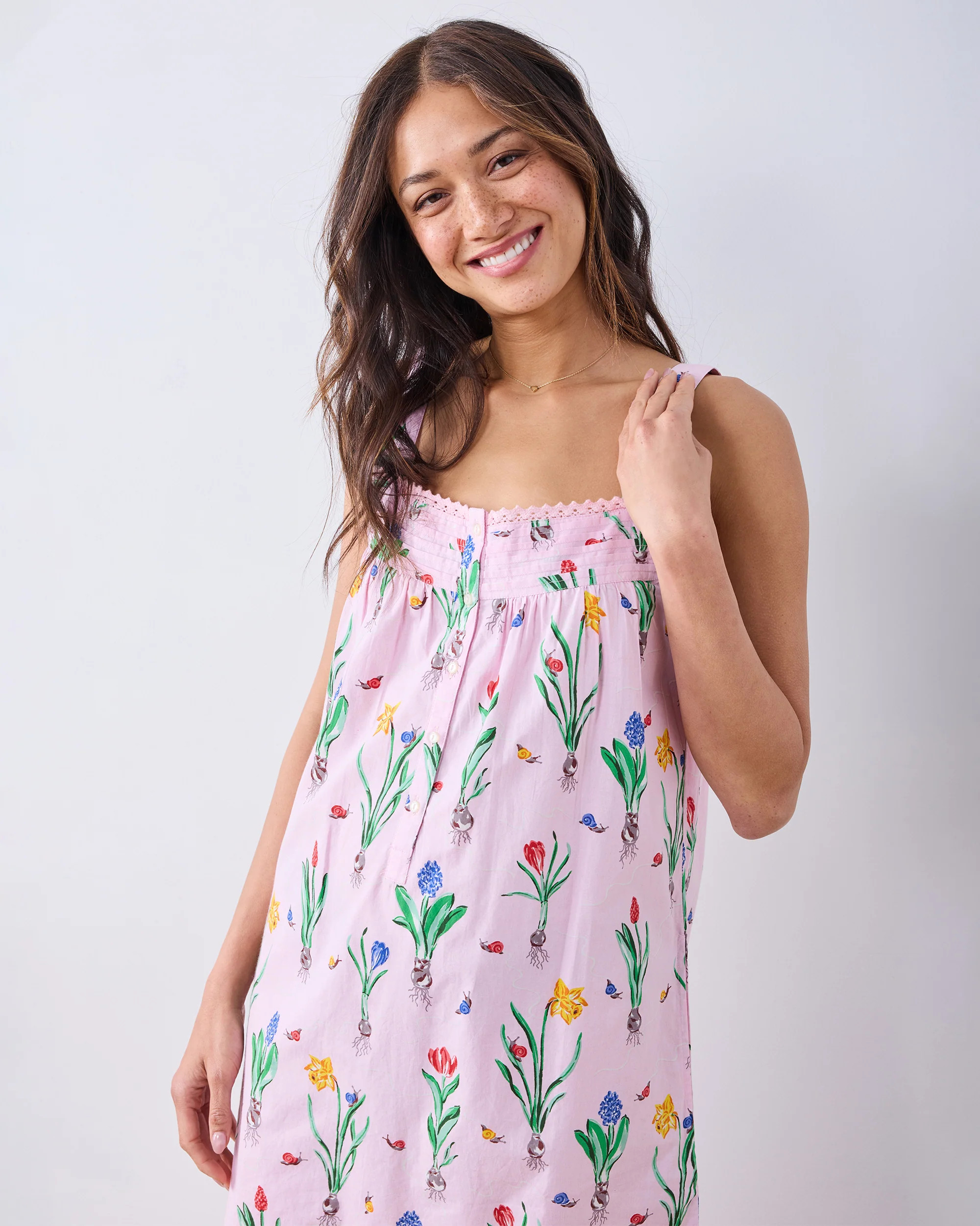 Tulip Trail - Back To Bed Nightgown - Blush | Printfresh