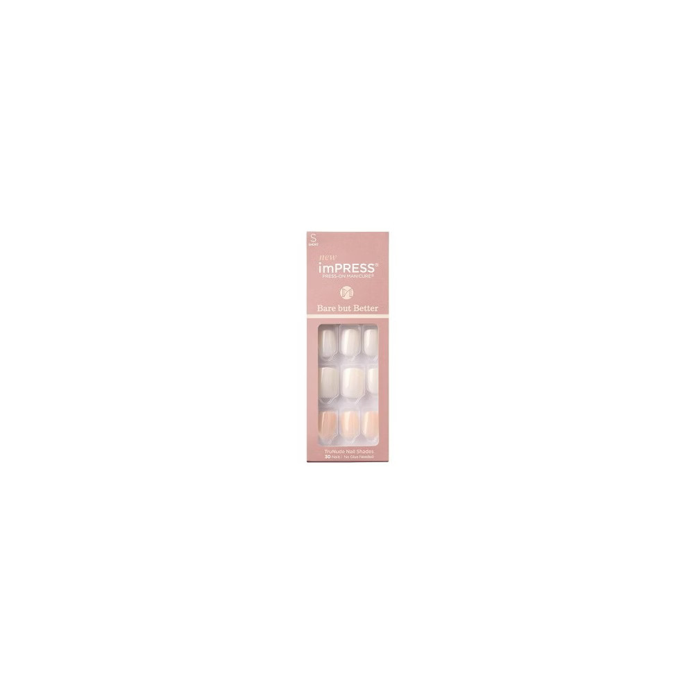 KISS imPRESS Bare But Better Press-On Fake Nails - Simple Pleasure - 30ct | Target