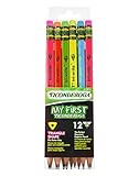 Ticonderoga My First Tri-Write Wood-Cased Pencils, Neon Colors, 12 Count (X13012) | Amazon (US)