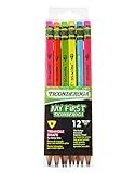 Ticonderoga My First Tri-Write Wood-Cased Pencils, Neon Colors, 12 Count (X13012) | Amazon (US)