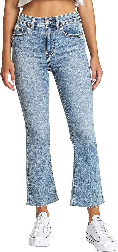 DAZE Women's Shy Girl High Rise Crop Flare Denim Jeans | Amazon (US)