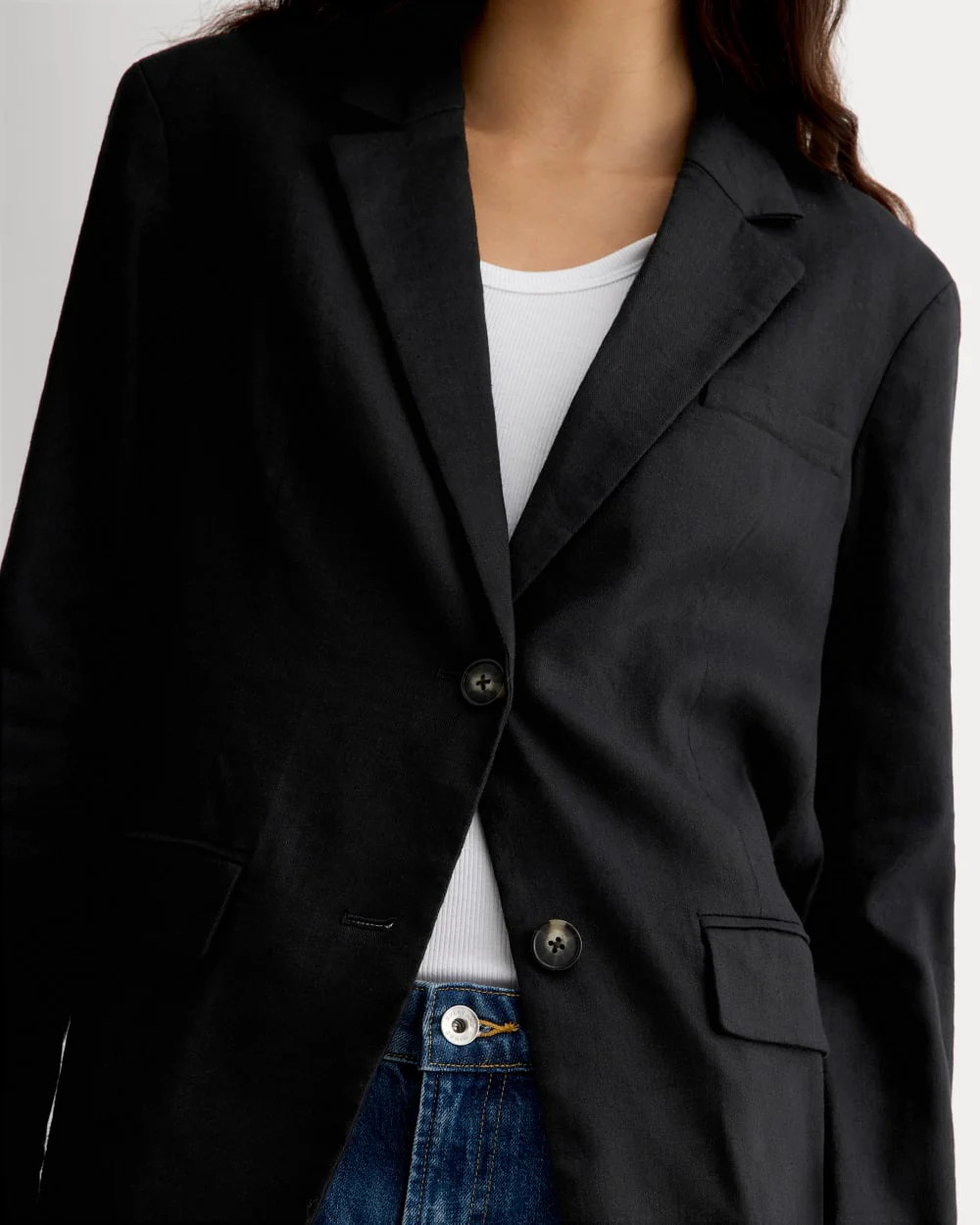 The Oversized Blazer in Buttersmooth | Black | Everlane