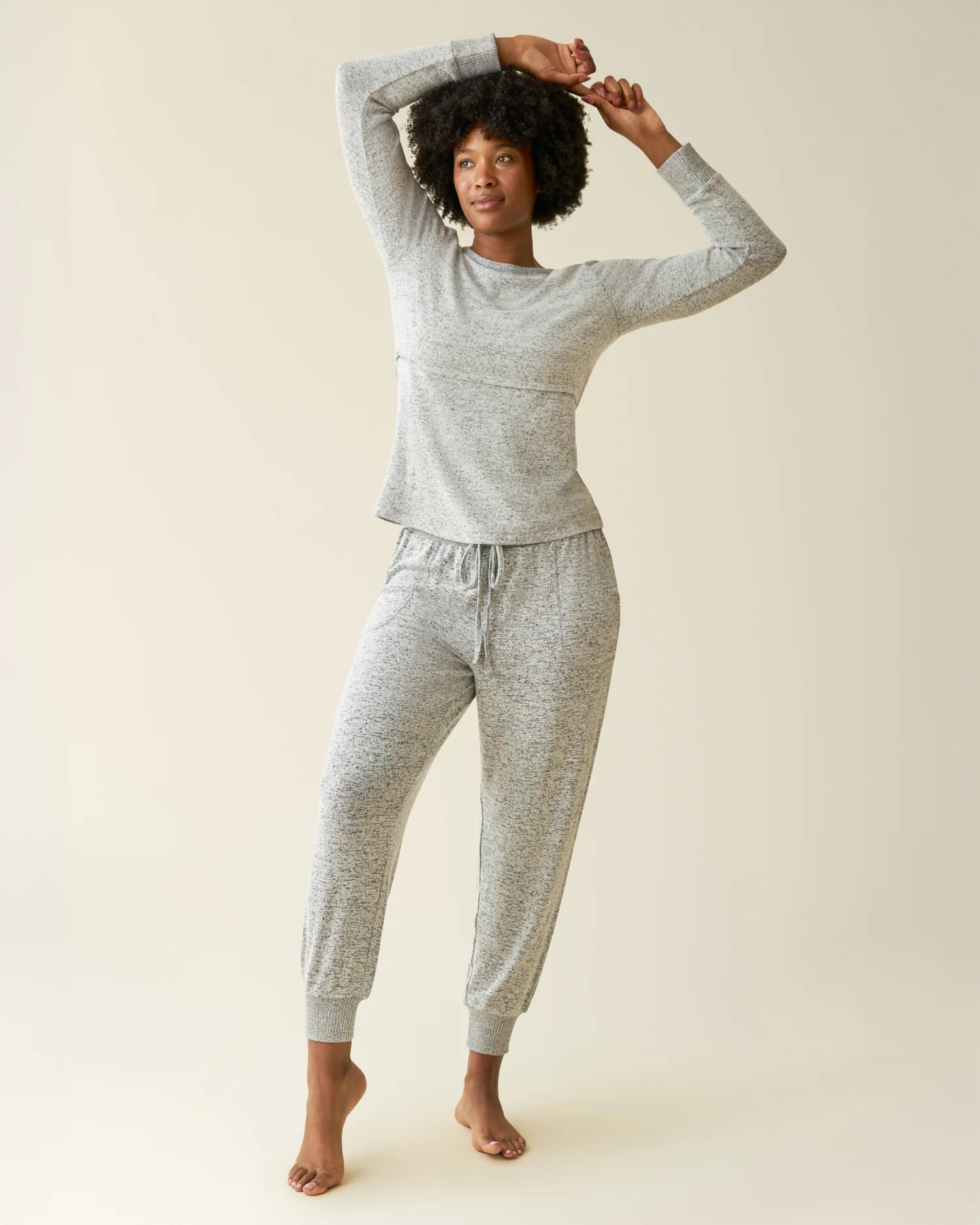 CozyKnit Nursing Pajama & Lounge Set | Grey Heather - Kindred Bravely | Kindred Bravely