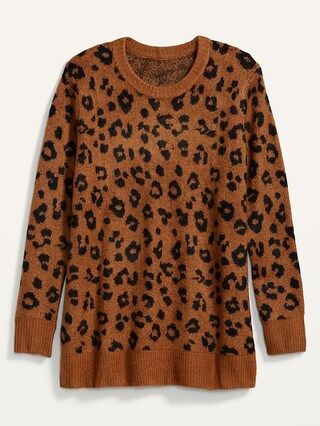 Cozy Leopard-Print Plus-Size Tunic Sweater | Old Navy (CA)