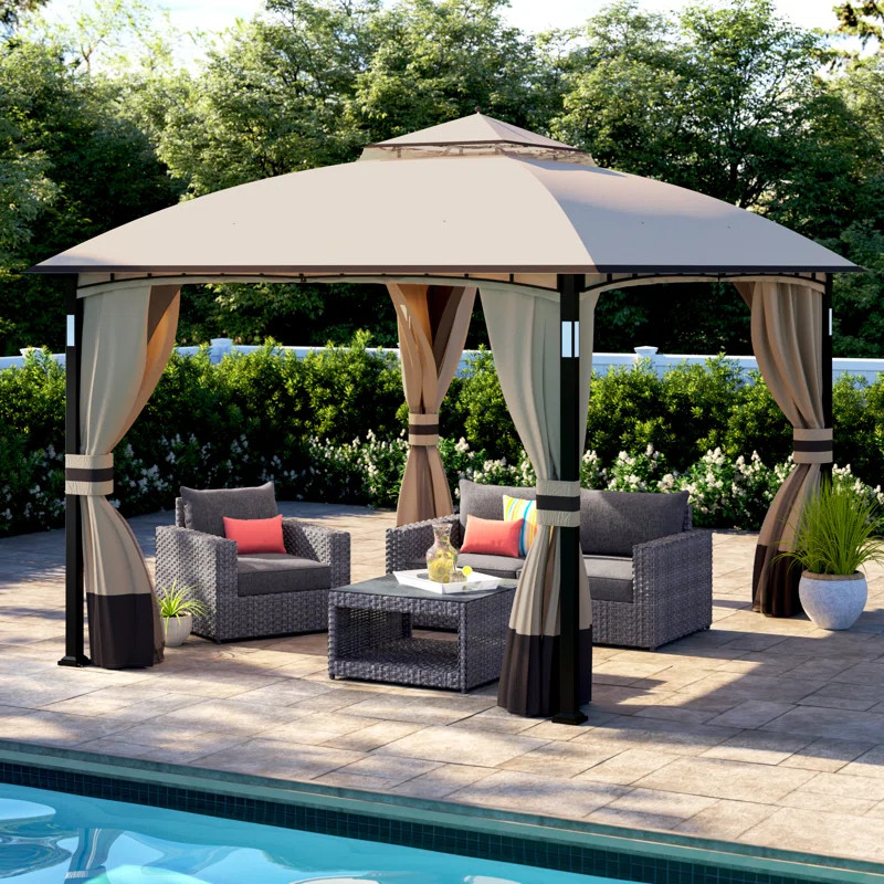 Moorehead 13 Ft. W x 11 Ft. D Steel Patio Gazebo | Wayfair North America