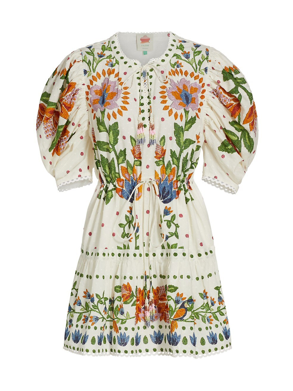 Summer Garden Embroidered Cotton Minidress | Saks Fifth Avenue