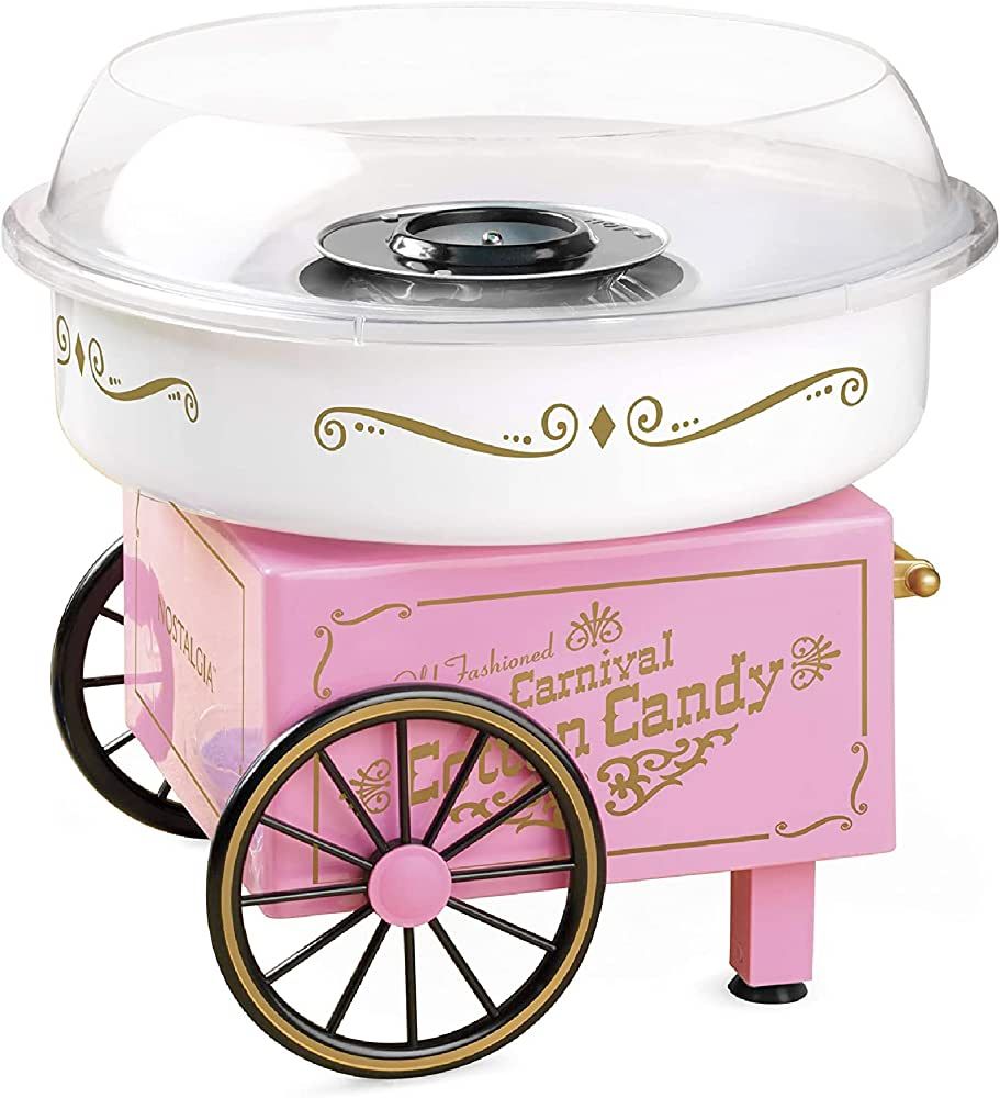 Nostalgia Cotton Candy Machine - Retro Cotton Candy Machine for Kids with 2 Reusable Cones, 1 Sug... | Amazon (US)