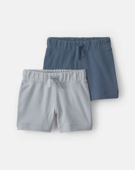 Baby Boy 2-Pack Cotton Shorts - Blue | Carter's | Carter's Inc