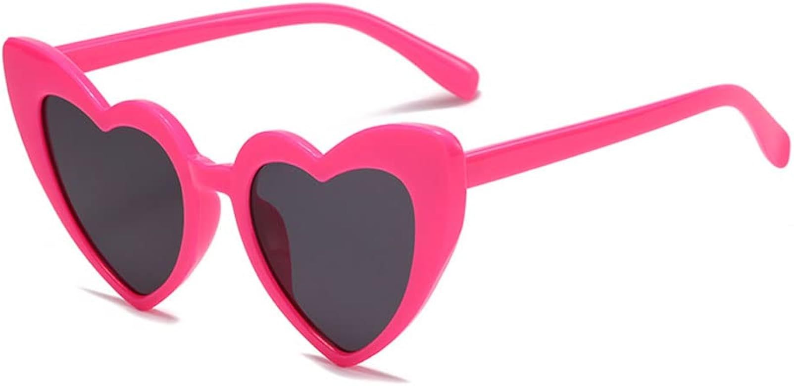FKEYTO Heart Shaped Sunglasses for Women ,Vintage Cat Eye Mod Style Retro Glasses | Amazon (US)