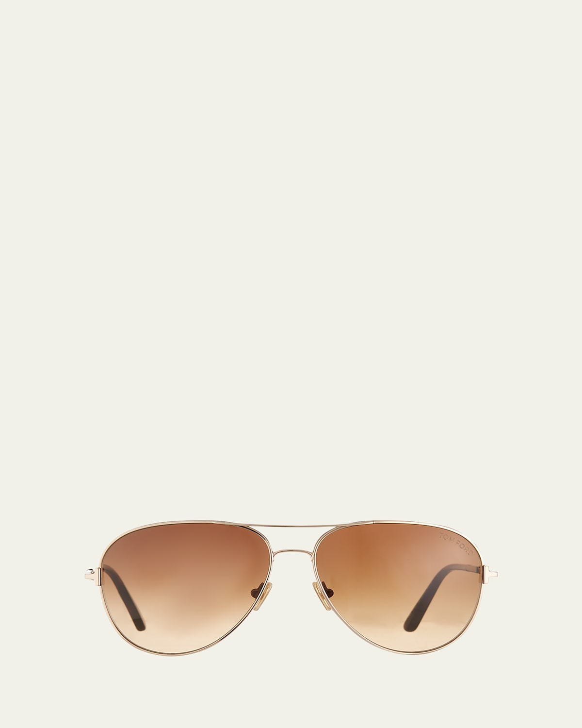 Clark Metal Aviator Sunglasses, Brown/Gold | Bergdorf Goodman