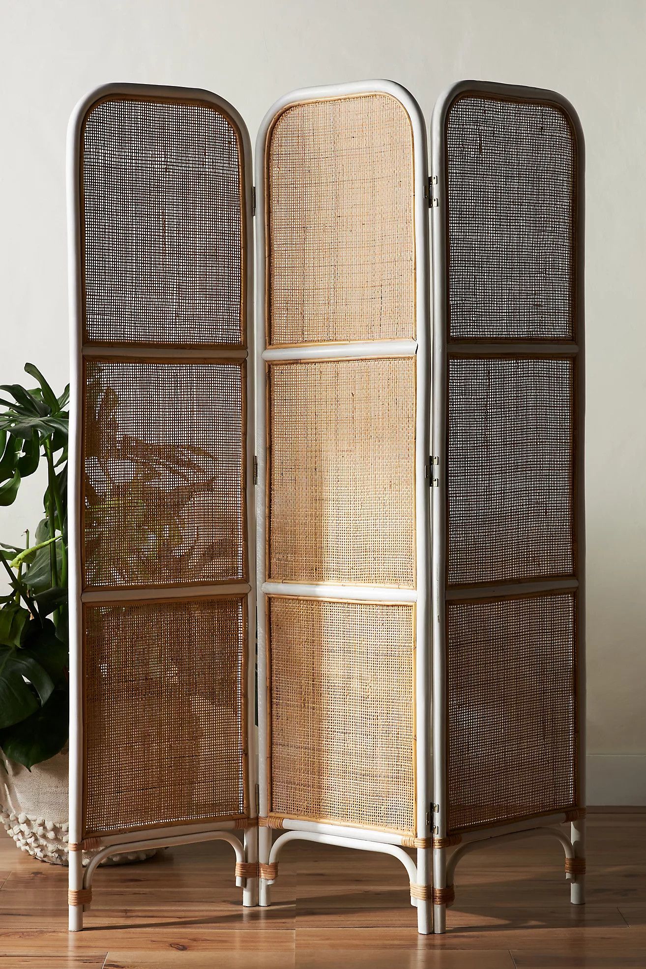 Scarlett Rattan Room Divider Screen | Anthropologie (US)