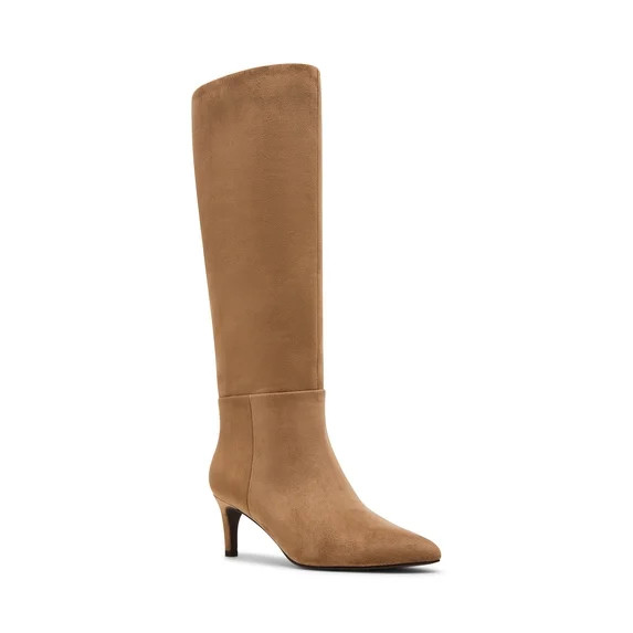 Madden Girl Women's Sabrina Tall Shaft Kitten Heel Boot (Wide Calf Available) | Walmart (US)