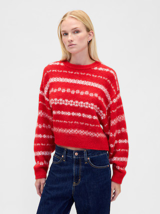 Fuzzy Oversized Crewneck Sweater | Gap (US)