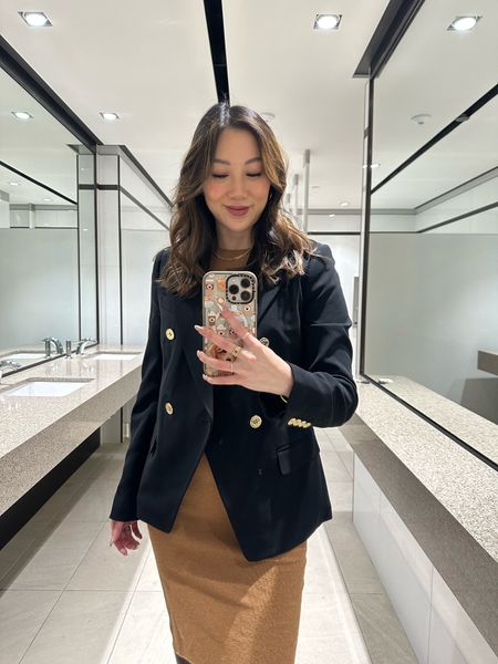 Fall and winter workwear outfit ideas: sweater dress and blazers are my go to combo for season. An easy outfit combo that always looks pulled together for meetings and work! Check out some of my favorite knit dresses and blazers below! 

#LTKstyletip #LTKworkwear #LTKCyberWeek