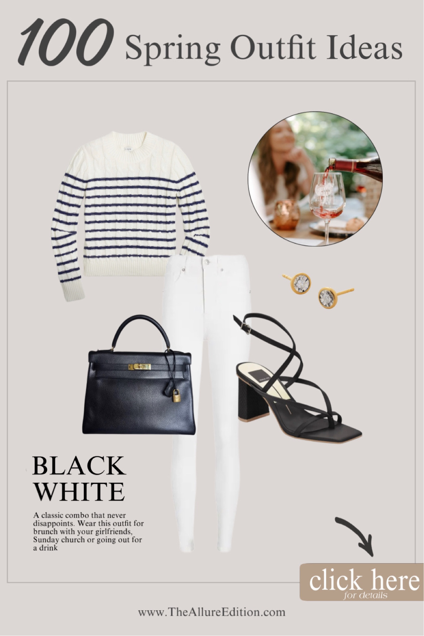 Spring Outfit idea
Spring white skinny jeans pants, old money outfit
Black heel sandals 
Striped sweater 

#LTKstyletip #LTKSeasonal #LTKFind