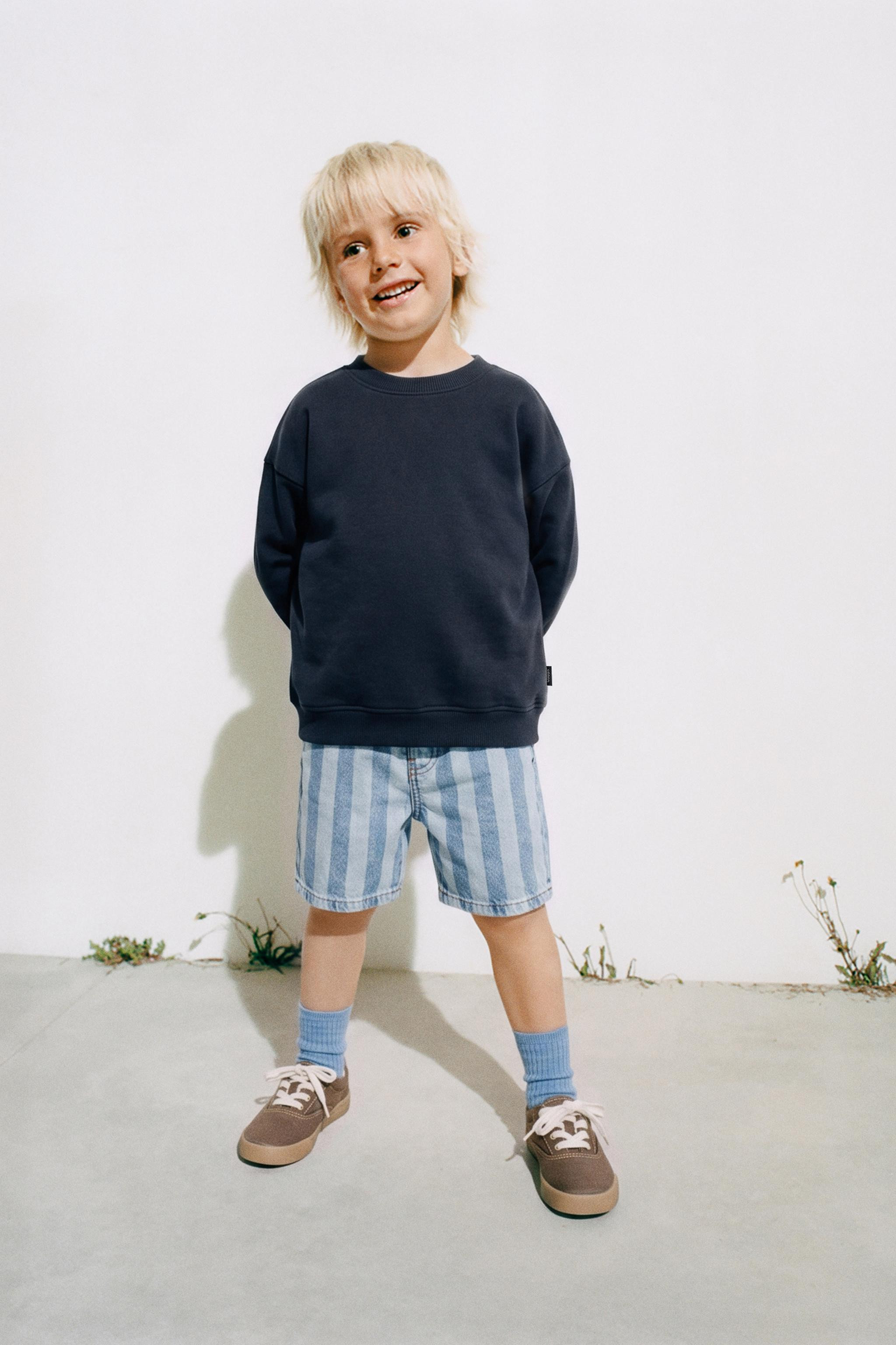 STRIPED DENIM SHORTS | Zara US
