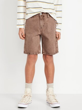 Knee Length Baggy Carpenter Jean Shorts for Boys | Old Navy (CA)