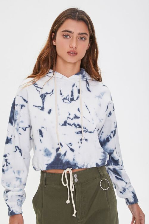 French Terry Bleach-Dye Hoodie | Forever 21 (US)