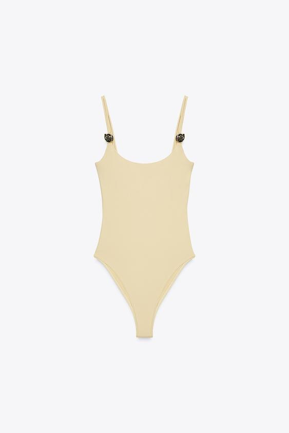 SEASHELL POLYAMIDE BODYSUIT | Zara UK