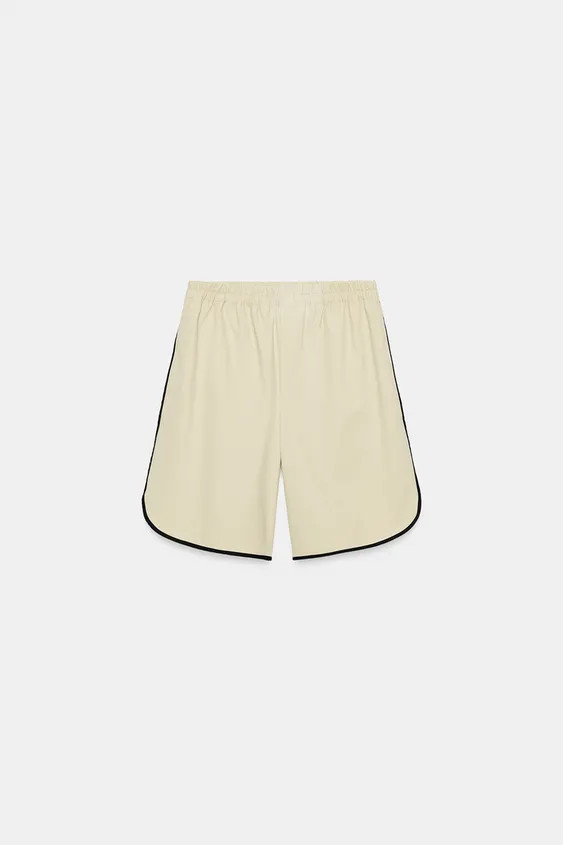 ZW COLLECTION CONTRAST BINDING BERMUDA SHORTS | Zara US