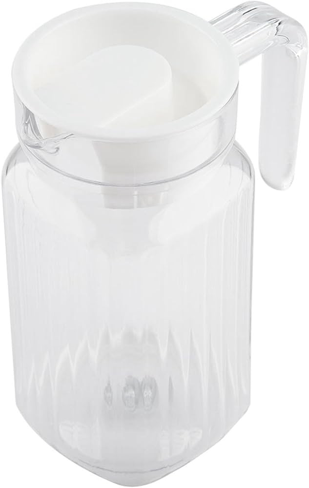 Acrylic Transparent Water Jugs, Striped Water Pitcher, Pitcher with Lid Suitable for Family, Club... | Amazon (US)