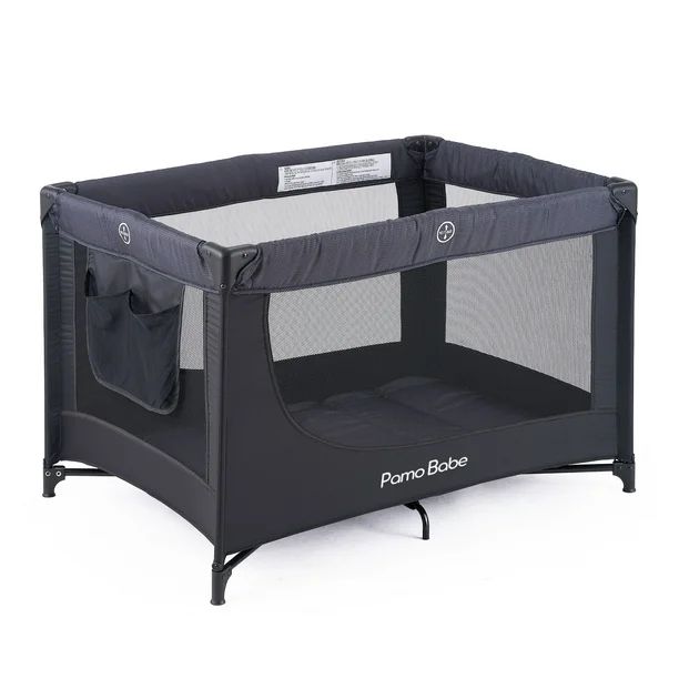 Pamo Babe Unisex Portable Basic Baby Playard with Mattress and Carry Bag(Black) - Walmart.com | Walmart (US)