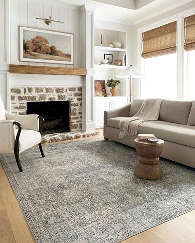 Loloi Chris Loves Julia Jules Collection JUL-08 Emerald/Antique Ivory 5'-0'' x 7'-6'', .13" Pile ... | Amazon (US)