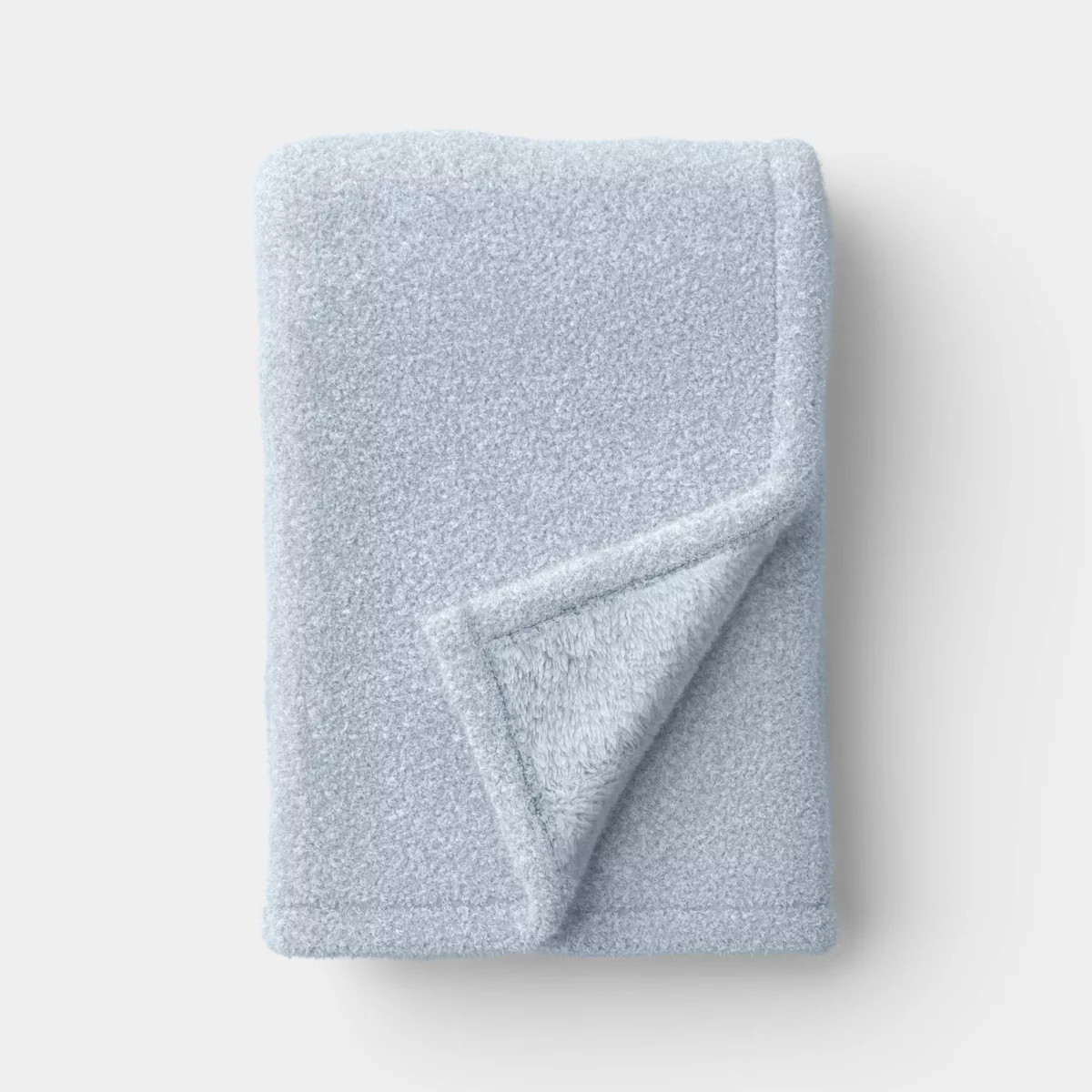 50"x70" Heathered Comfort Plush Throw Blue/White - Room Essentials™ | Target