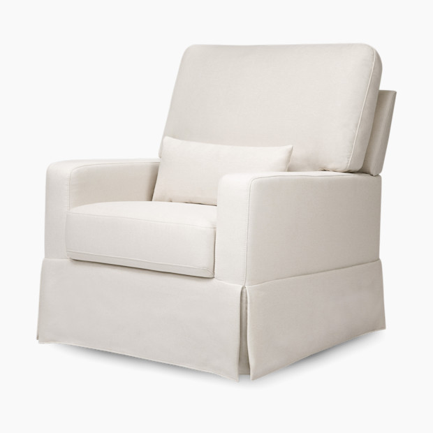 Million Dollar Baby Classic Crawford Pillowback Comfort Swivel Glider in Performance Cream Eco Weave | Babylist