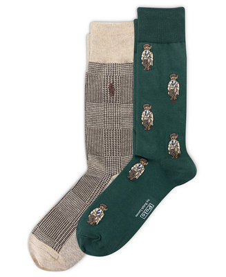Men's 2-Pack Mini Hoc Bear Socks | Macy's
