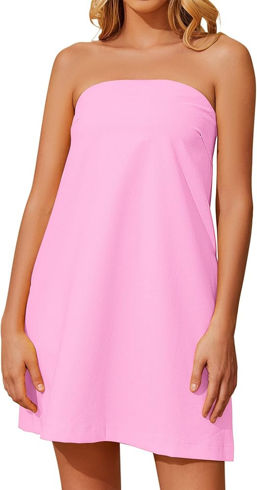 Meladyan Women’s Summer Tube Dress Strapless Backless Mini Tube Dress Smocked Cut Out Relaxed M... | Amazon (US)