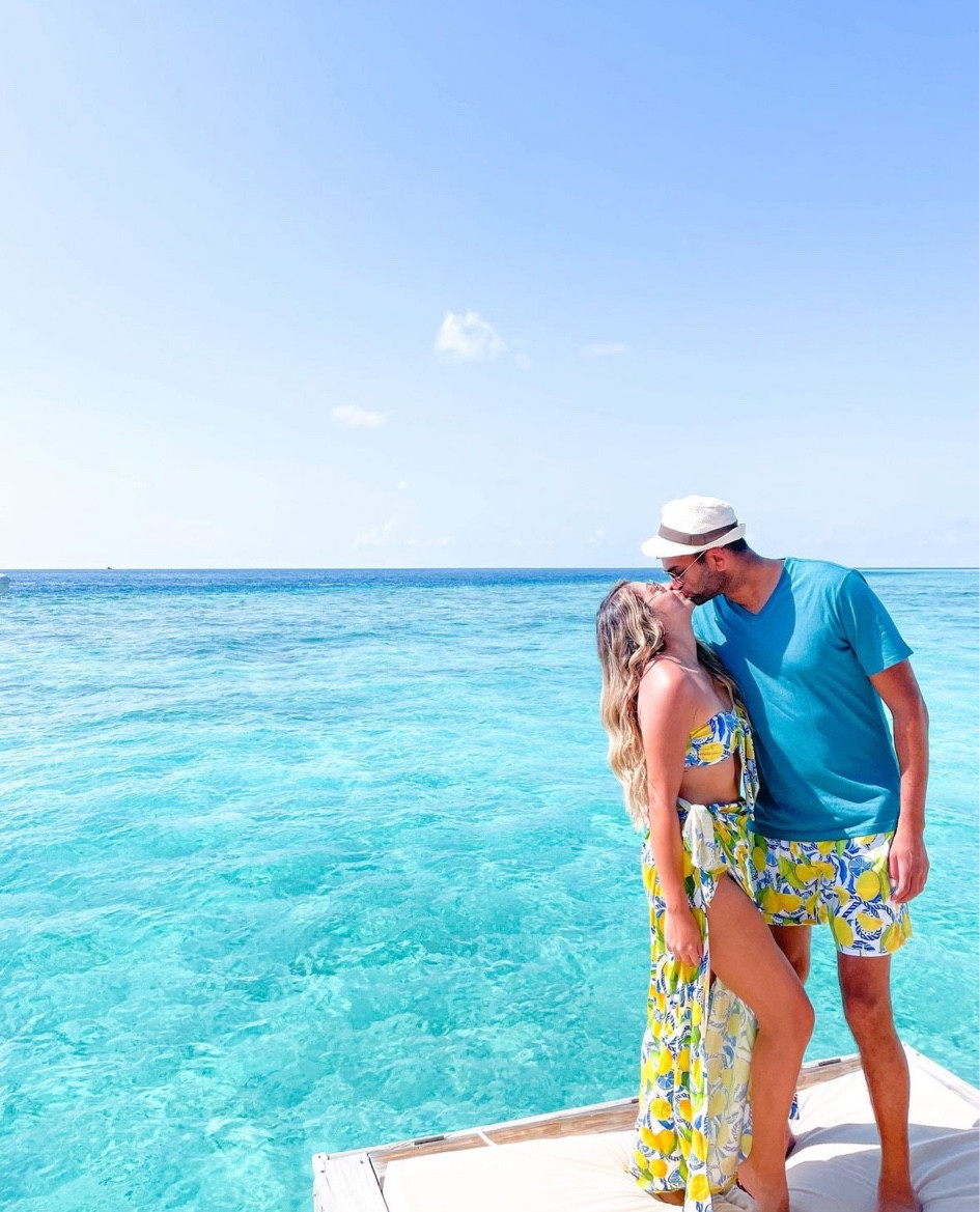matching swimwear on our 🍯🌙 was a must! 🩵🍋

#LTKTravel #LTKSwim